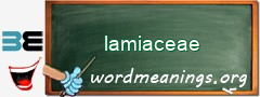 WordMeaning blackboard for lamiaceae